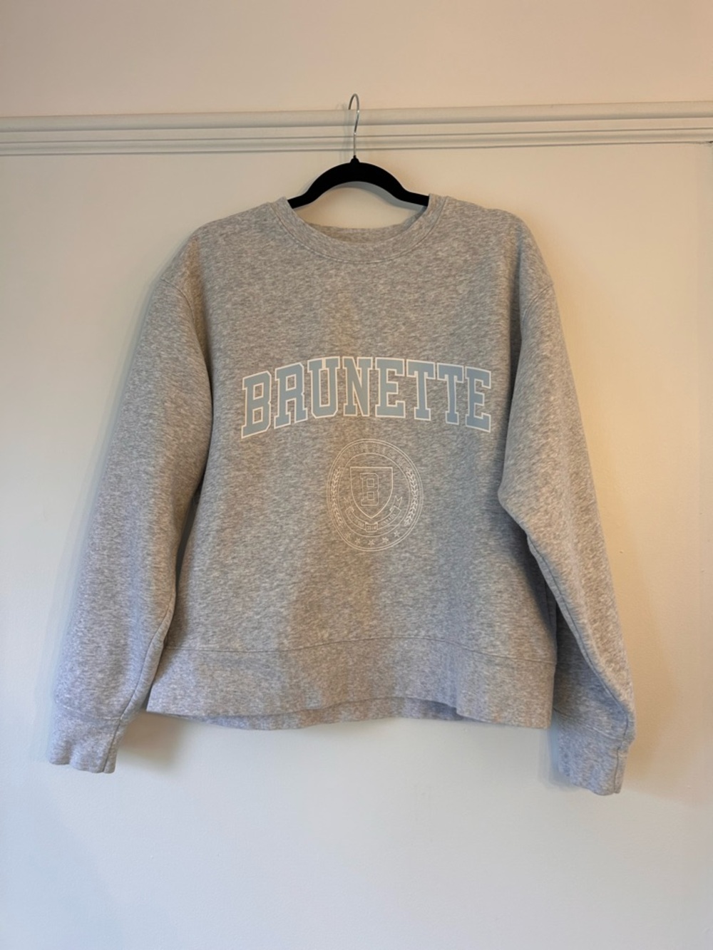Brunette The Label M/L Varsity Crewneck Sweatshirt
